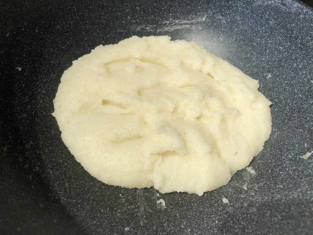 Semolina absorbed water and is soft mixture